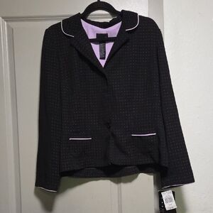 Scarlett Black Blazer with Lavender Accents